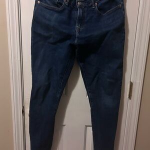 American Eagle Outfitters Deep Blue Slim Straight Jeans